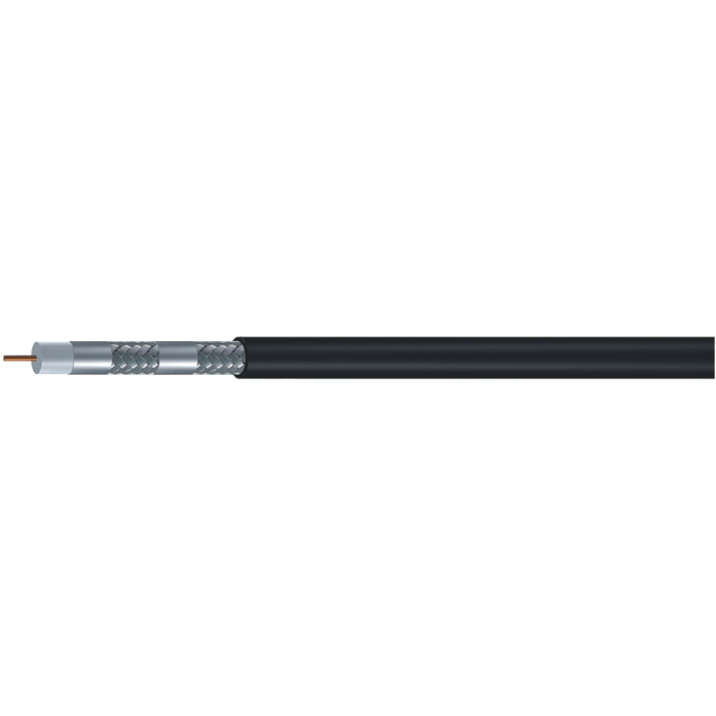 RG59 Quad-Shield สายเคเบิลโคแอกเชียลเฮดเอนด์ 75 โอห์ม